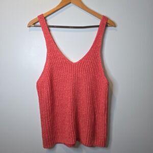 FRANCESCA'S HARPER HERITAGE SZ L Crochet‎ Knit Tank Sweater Layering Piece
